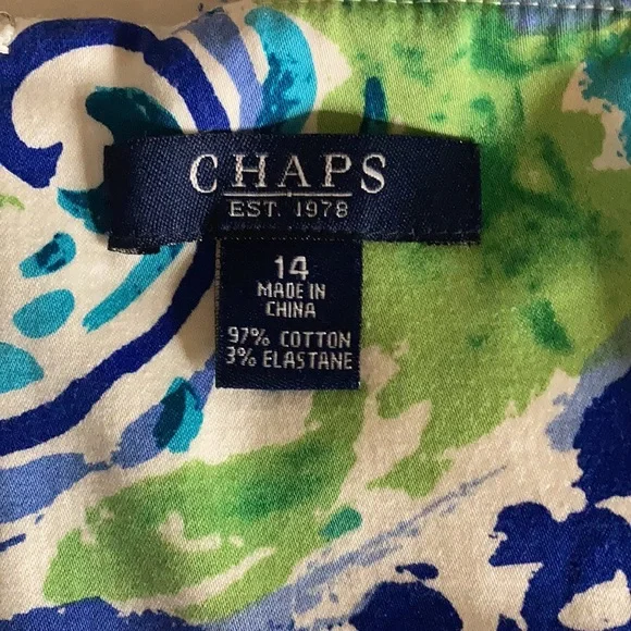 CHAPS sleeveless dress. Size 14. - Picture 3 of 3